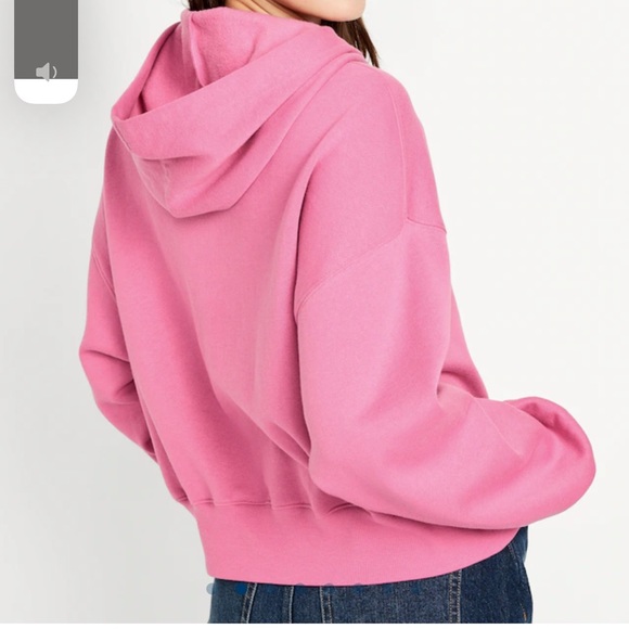 NWT OLD NAVY Oversized Pullover Hoodie Color: Zinnia - Picture 3 of 5